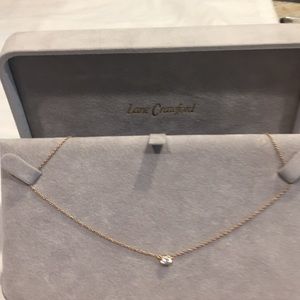 14K yellow gold diamond pendant necklace